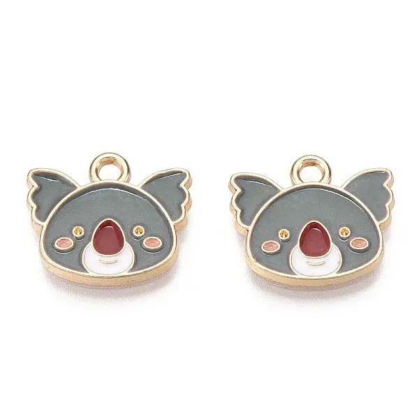 Light Gold Plated Alloy Enamel Charms