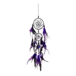 Iron Woven Web/Net with Feather Pendant Decorations