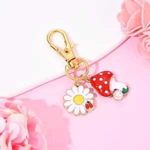 Flower & Mushroom Alloy Enamel Pendant Decorations