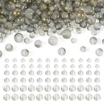 300Pcs Frosted Transparent Glass Beads