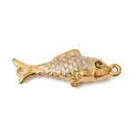 304 Stainless Steel Enamel Fish Connector Charms