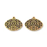 Ion Plating(IP) 304 Stainless Steel Black Enamel Pendants