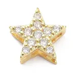 Brass Micro Pave Clear Cubic Zirconia Slide Charms