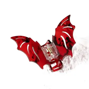Halloween Acrylic Bat Claw Hair Clips