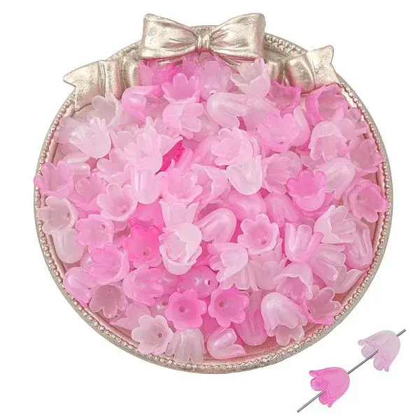 100Pcs Acrylic Bead Caps