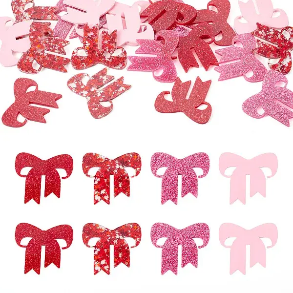 24Pcs 4 Colors Sequins Acrylic Wine Glass Charms