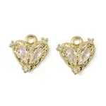 Brass Micro Pave Cubic Zirconia Charms