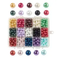 15 Color Glass Pearl Beads