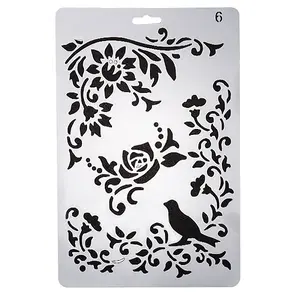 1Pc Plastic Reusable Drawing Painting Stencils Templates