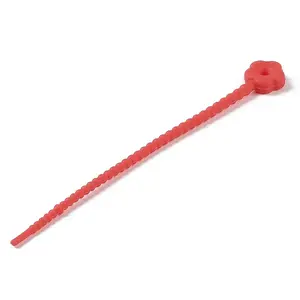 Flower Shape Silicone Cable Zip Ties