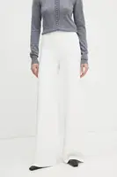 Kalhoty Theory dámské, béžová barva, široké, high waist, O1116709