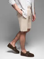 Ombre Men's SLIM FIT short shorts in melange structured knit - sand