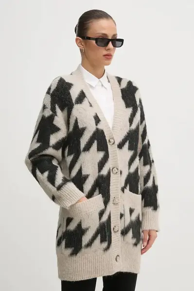 Svetr s příměsí vlny OUI béžová barva, 90609