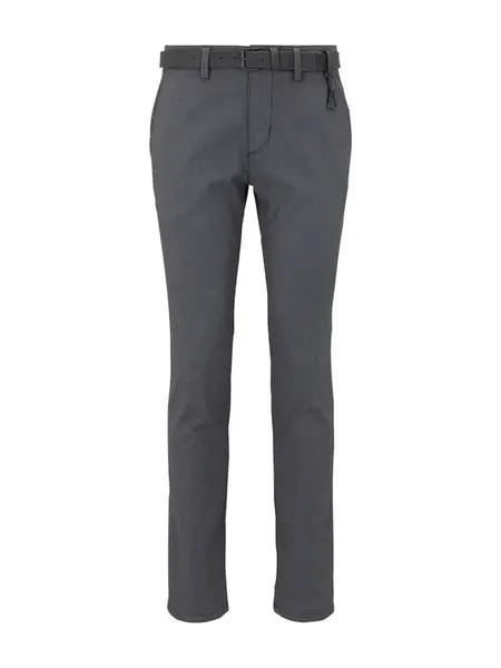 TOM TAILOR DENIM Chino nohavice  antracitová / biela