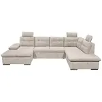 Livetastic SEDACÍ SOUPRAVA, textil, šedobéžová