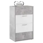 KOMODA, šedá, bílá, 63/106/37 cm