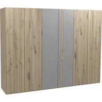 Voglauer ŠATNÍ SKŘÍŇ S OTOČNÝMI DVEŘMI, divoký dub, šedá, barvy dubu, 302/226/63 cm