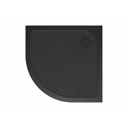 Sprchová vanička štvrťkruhová SAT Project 100x100 cm liaty mramor čierna SATSVPRO100SCA