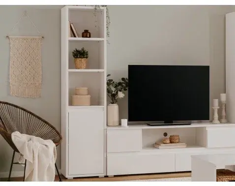 Regál s dvierkami Image 45 cm, BIELY%