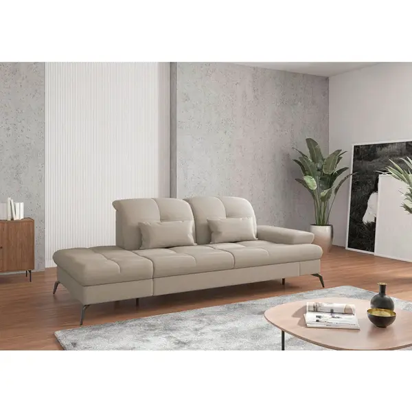 Sit & More LENOŠKA, textil, šedohnědá