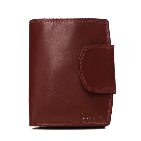 Pánská kožená peněženka vínová - Delami Biser