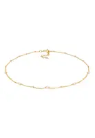 ELLI Retiazka  zlatá / perlovo biela