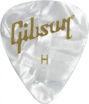 Gibson Pearloid Guitar Picks White Heavy