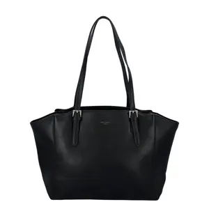 Prostorná dámská koženková kabelka Sirina, černá