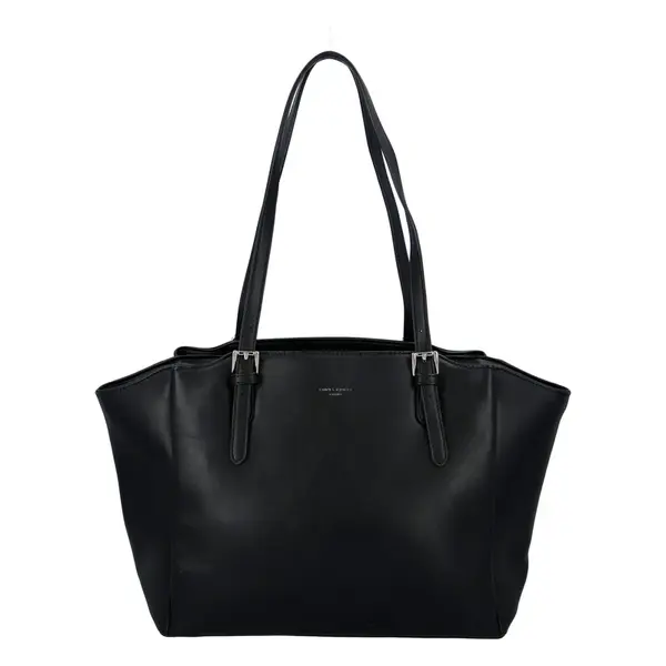 Prostorná dámská koženková kabelka Sirina, černá