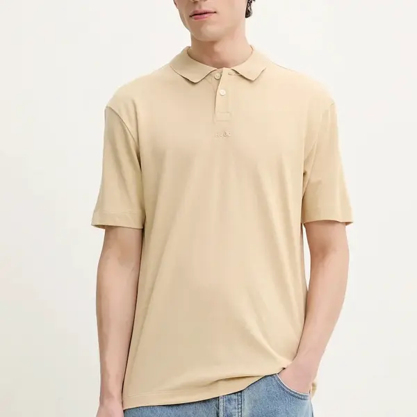 Bavlněné polo tričko HUGO růžová barva, 50493206