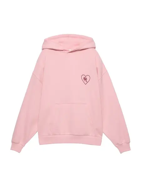 Pull&Bear Mikina 'PACIFIC'  ružová / ohnivo červená