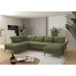 Sit & More SEDACÍ SOUPRAVA, textil, světle zelená