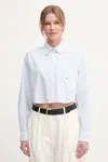 Bavlněná košile Calvin Klein Jeans modrá barva, relaxed, s klasickým límcem, J20J225078