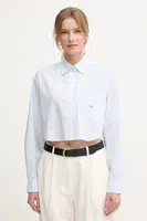 Bavlněná košile Calvin Klein Jeans modrá barva, relaxed, s klasickým límcem, J20J225078