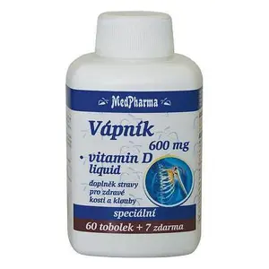 Medpharma Vápník 600mg+vit.d-liquid Tobolek 67