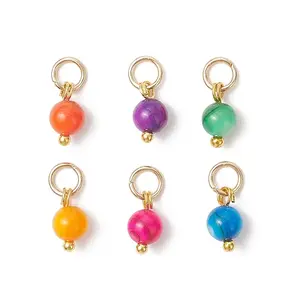 Dyed Natural Freshwater Shell Pendants