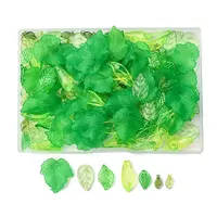 210Pcs 7 Styles Transparent Acrylic Pendants