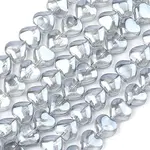 Electroplated Transparent Glass Beads Strand