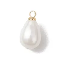 Shell Pearl Teardrop Charms