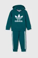 Dětská tepláková souprava adidas Originals HOODIE SET zelená barva, IX5166