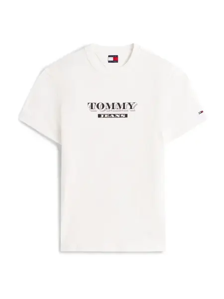 Tommy Jeans Tričko  čierna / biela