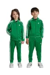 Dětská tepláková souprava adidas Originals SST TRACKSUIT zelená barva, IY4791
