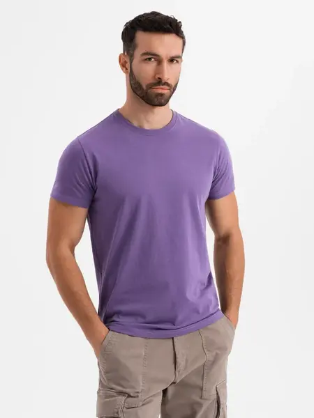 Ombre Men's classic cotton BASIC T-shirt - purple