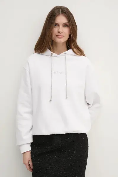 Mikina Guess dámská, bílá barva, s kapucí, s aplikací, W5RQ00 KBY51