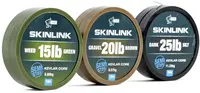 Nash návazcová šňůrka potahovaná skinlink semi stiff 10 m silt tmavá -průměr 35 lb / nosnost 15,87 kg