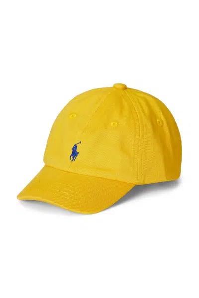 Dětská bavlněná kšiltovka Polo Ralph Lauren žlutá barva, 320785653060