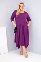 Plus size šaty s asymetrickým lemom