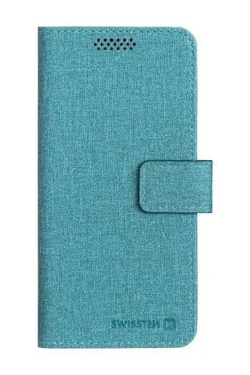 Flipové pouzdro SWISSTEN LIBRO UNI BOOK II L, tyrkysová (150 x 71 mm)