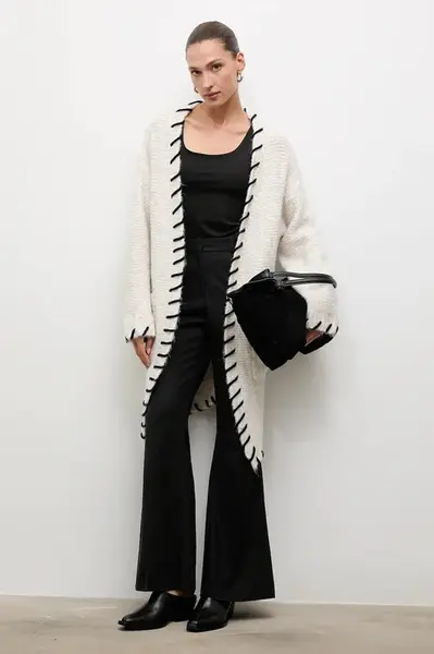 Svetr s vlnou Answear.LAB šedá barva