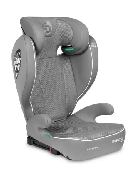 Detská autosedačka Breezy 2v1 s isofixom, 100-150 cm, sivá